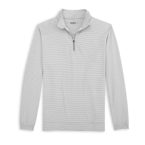 Men's GenTeal Venture Pinstripe Performance Quarter Zip Pullover - Charcoal Main