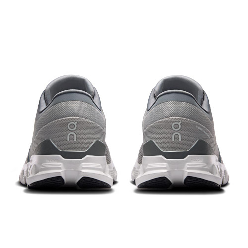 Men's On Cloud X 4 Running Shoe Alloy Ivory Grey heel