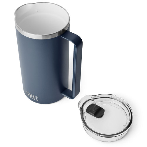 YETI Rambler 64 oz Navy Pitcher lid off