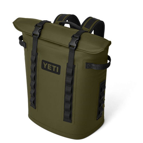 YETI Hopper Backpack M20 Soft Olive Cooler Angled