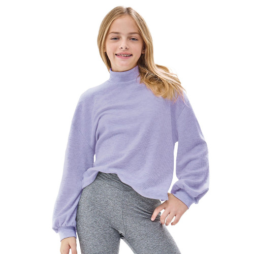 knit mock neck top