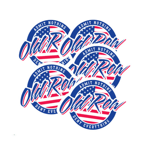 Old Row USA Circle Logo Stickers 5 Pack Main