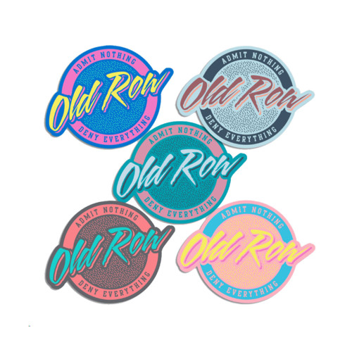 Old Row Retro Circle Logo Stickers 5 Pack Main