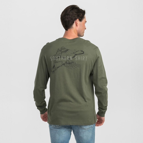 Men's Southern Shirt Free To Fly Long Sleeve T-Shirt Cedar Back Men's Southern Shirt Free To Fly Long Sleeve T-Shirt Cedar Back