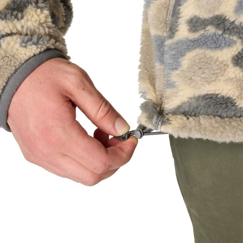 Men's Carhartt Loose Fit Fleece Khaki Vintage Camo Pullover drawstring
