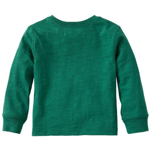 Toddler Boys' L.L.Bean Glow In The Dark Long Sleeve Graphic Antique Green Dino T-Shirt back