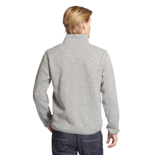Men's L.L.Bean Sweater Fleece Pullover Grey Heather Back