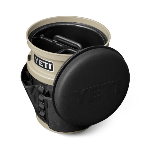 YETI Loadout Bucket Black Swivel Seat loaded