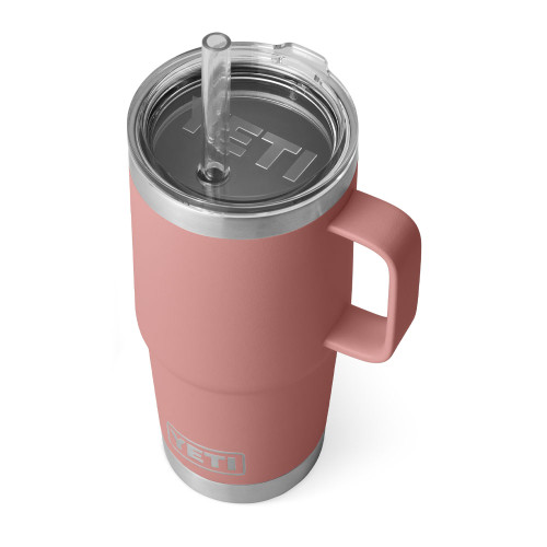 YETI Rambler 25 oz Straw Sandstone Pink Mug tp[ YETI Rambler 25 oz Straw Sandstone Pink Mug tp[