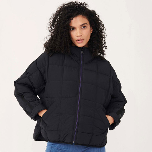 Women's Free People Movement Pippa Packable Puffer Black Jacket