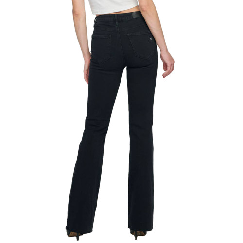 Women's Hidden Happi High Rise Flare Jeans - Black Back