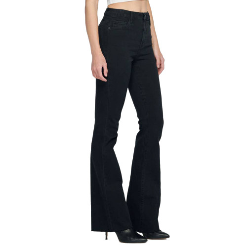 Women's Hidden Happi High Rise Flare Jeans - Black Side