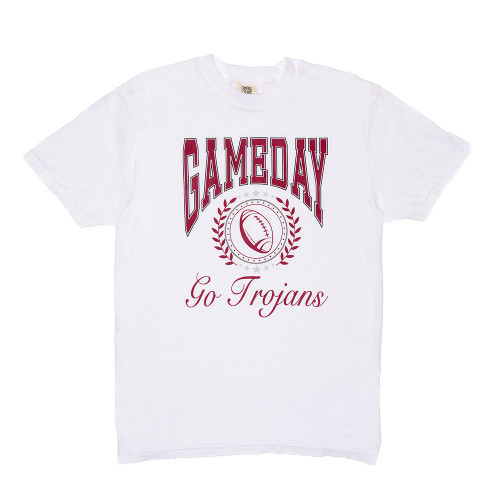 Women's Dash Forward Troy Trojans Mascot T-Shirt - White Main