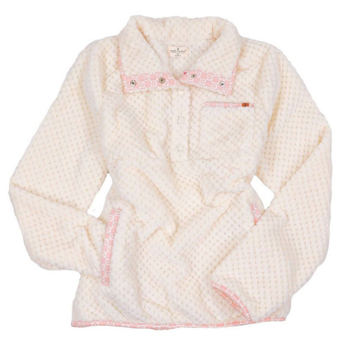 Women's Simply Southern Simply Soft Half Button Pullover Ivory Main