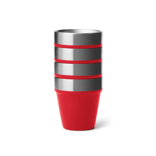 バーベキュー・調理用品 YETI SHOT GLASSES (CF) YETI Shot Glasses & Case - Rescue Red | Eagle Eye Outfitters