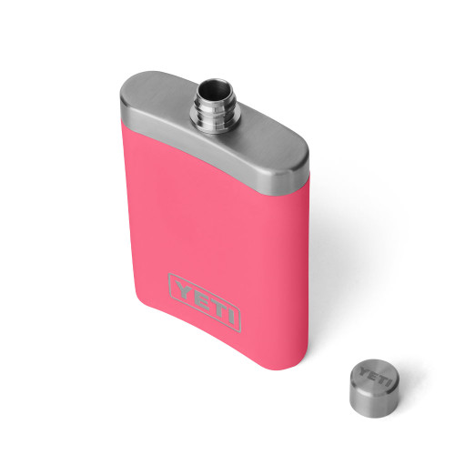 YETI Tropical Pink Flask lid off