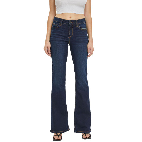 Women's Cello Mid Rise Flare Jeans - Dark Denim MAin