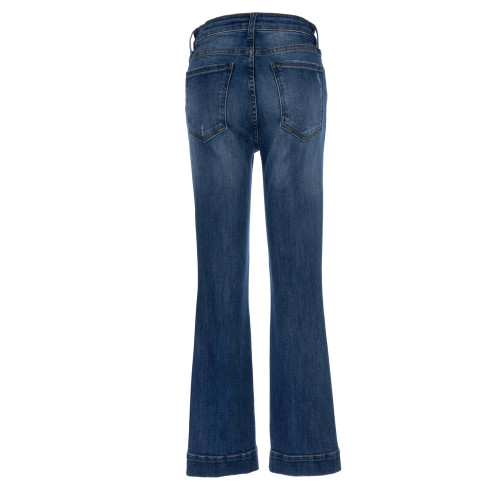 Women's Kut From The Kloth Kelsey High Rise Fab Ab Ankle Flare Jeans - Supernatural Denim Back