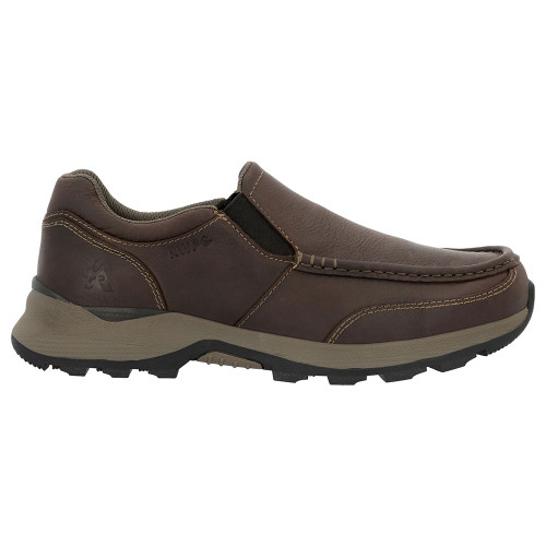 Men's Rocky Trophy Series Slip-On Shoe Brown Side Outer