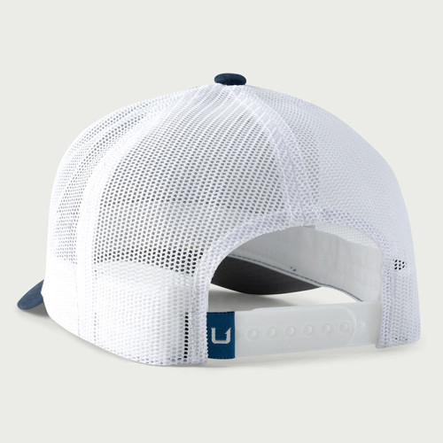 Men's Huk Performance Fishing Trucker Hat Naval Academy Back