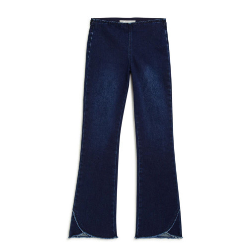 Girls' Tractr Mid Rise Clean Front Pull On Flare Jean - Dark Indigo Main