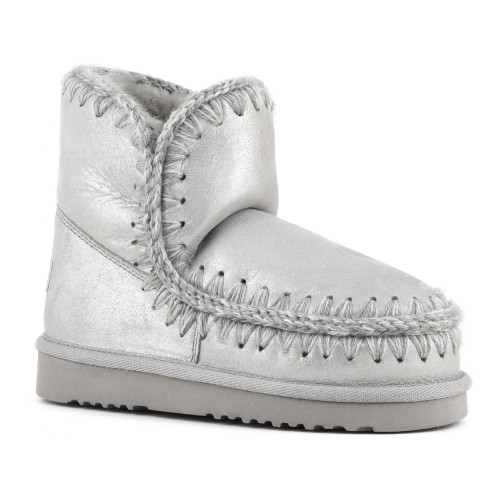 Women's Mou Eskimo 18 Glitter Microglitter Silver Metallic Boot