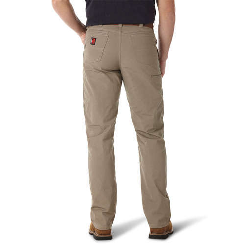 Men's Wrangler Riggs Ripstop Tech Dark Khaki Pant back