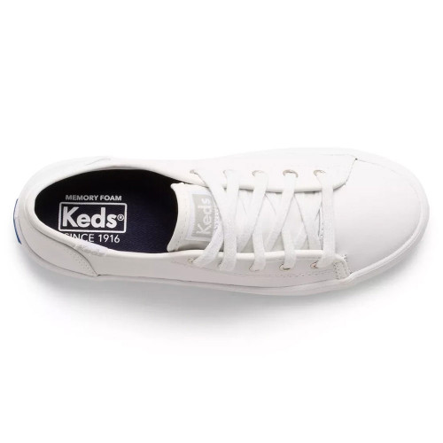 Girls' Keds Kickstart Leather Sneaker White Leather Top