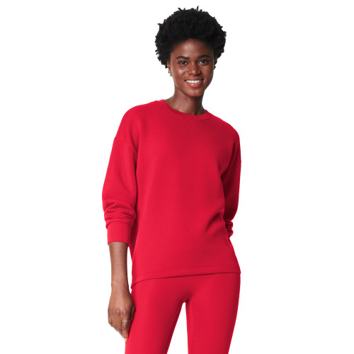 Women's Spanx AirEssentials Crew Neck Spanx Red Sweatshirt