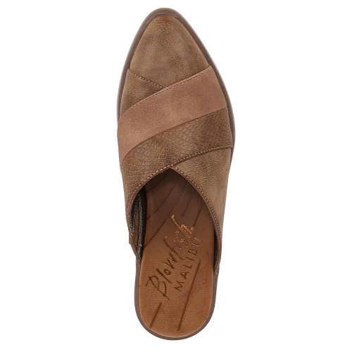 Women's Blowfish Hazel Tan Faux Nubuck Mule top Women's Blowfish Hazel Tan Faux Nubuck Mule top