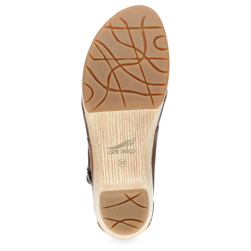 Women's Dansko Lucia Heeled Clog Tan Oiled Pull Up Sole