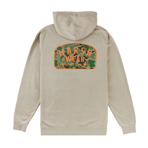 Men's Marsh Wear Alton Camo Pullover Hoodie Coriander White Back