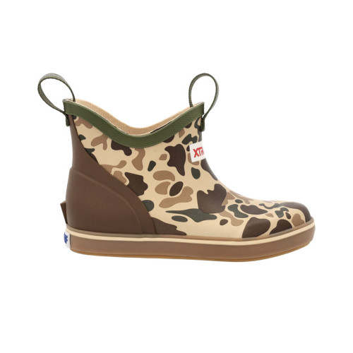 Boys' Xtratuf Ankle Deck Boot - Duck Camo Side Outer