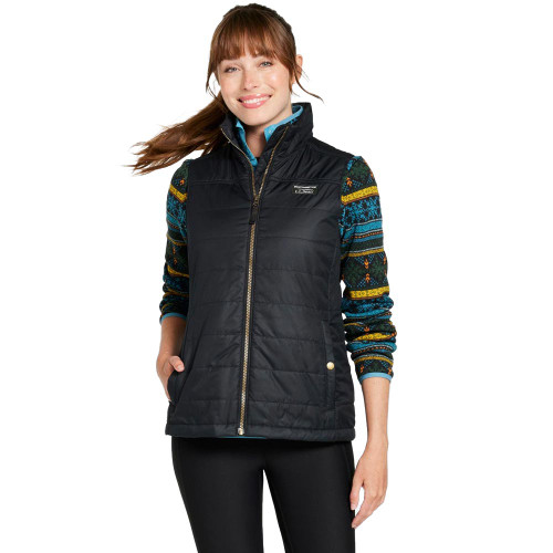 Women's L.L.Bean Mountain Classic Puffer Vest - Black Front