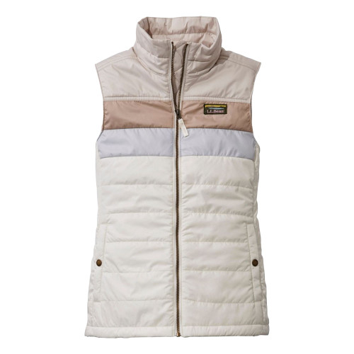 Women's L.L.Bean Mountain Classic Puffer Colorblock Vest Shore Paperwhite Swatch