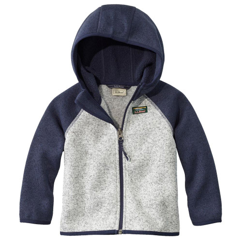 Infant Boys' Hooded Fleece Colorblock Full Zip Sweater Bright Navy Pewter