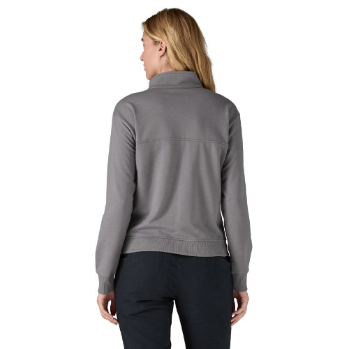 Women's Patagonia Ahnya Quarter Zip Noble Grey Pullover back