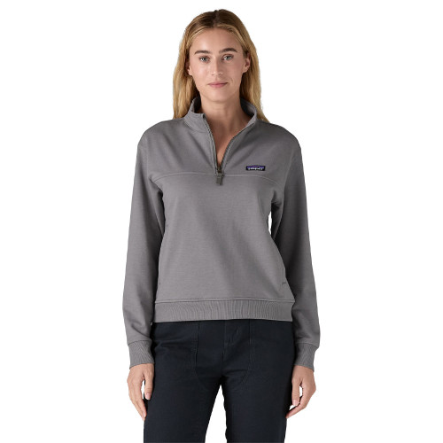 Women's Patagonia Ahnya Quarter Zip Noble Grey Pullover front