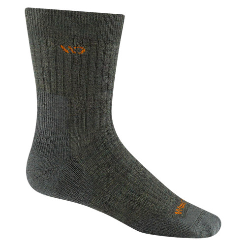 Men's Wide Open Solid Cushioned Micro Crew Socks Forest Main
