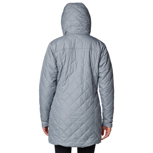 Women's Columbia Copper Crest II Long Tradewinds Grey Jacket back Women's Columbia Copper Crest II Long Tradewinds Grey Jacket back