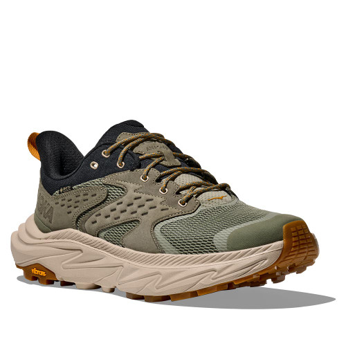 Men's HOKA Anacapa 2 Low GTX Hiking Sea Moss Oatmeal Green Shoes