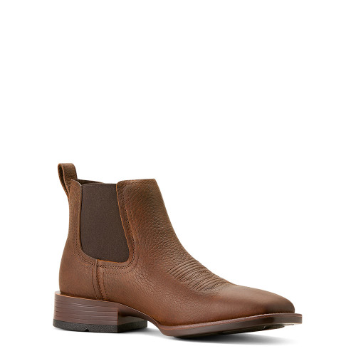 Men's Ariat Booker Ultra Western Boot - Brown Oiled Rowdy Main