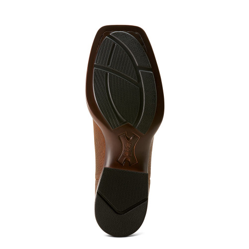 Men's Ariat Booker Ultra Western Boot - Brown Oiled Rowdy Sole