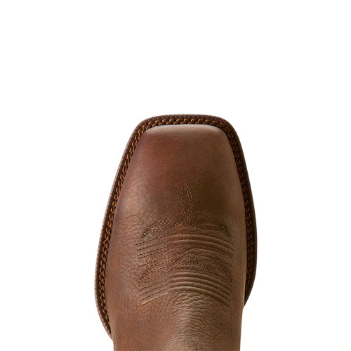 Men's Ariat Booker Ultra Western Boot - Brown Oiled Rowdy Toe