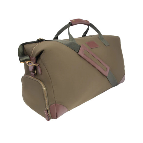 Brouk & Co. Harrison Weekender Bag - Olive Side Angle