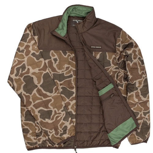 Men's Over Under Wind River Packlite Duck Camo Jacket open