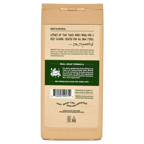 Dr. Squatch Exfoliating Body Wash - Pine Tar Back