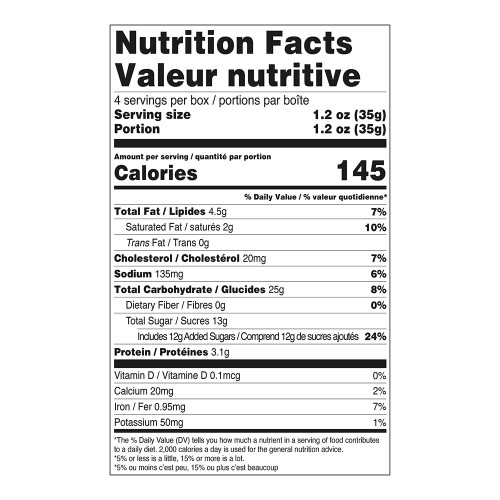 Gourmet Village S'mores Dip Skillet Kit Nutritional Details