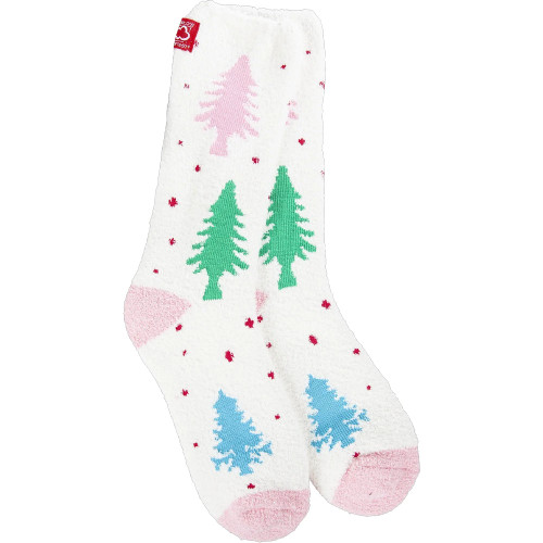 Women's World's Softest Sock Co Holiday Cozy Crew Socks - Whimsical Forest Main