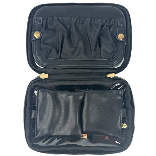PurseN LITTMINI Lighted Mirror Case - Timeless Black Pieces Neatly Packed